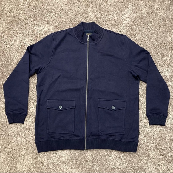 Allen Edmonds Other - NWT Allen Edmonds Fleece Zip Jacket, Navy, XXL